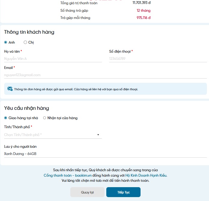 Hướng dẫn mua iPhone 12 trả góp trả trước tại Tuấn Apple
