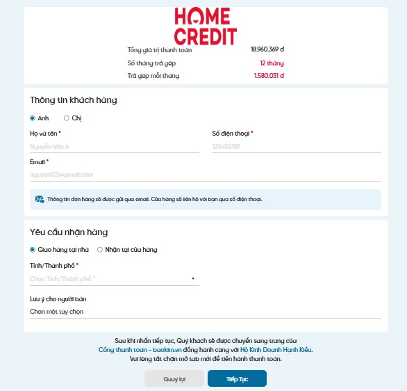 Cách mua trả góp điện thoại qua thẻ tín dụng