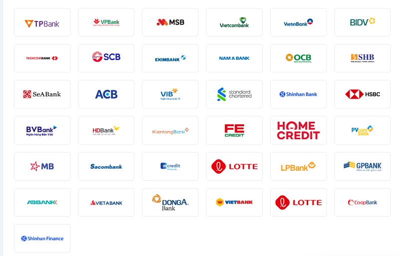 Các hình thức mua trả góp điện thoại qua thẻ tín dụng