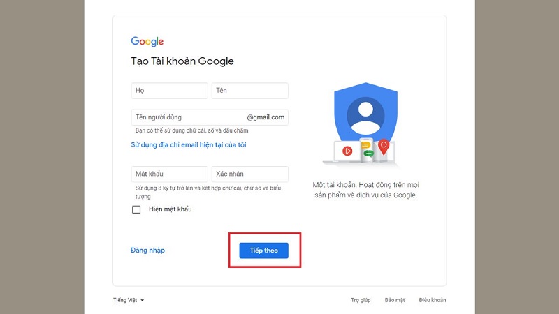 Hướng dẫn cách tạo Gmail bằng số điện thoại
