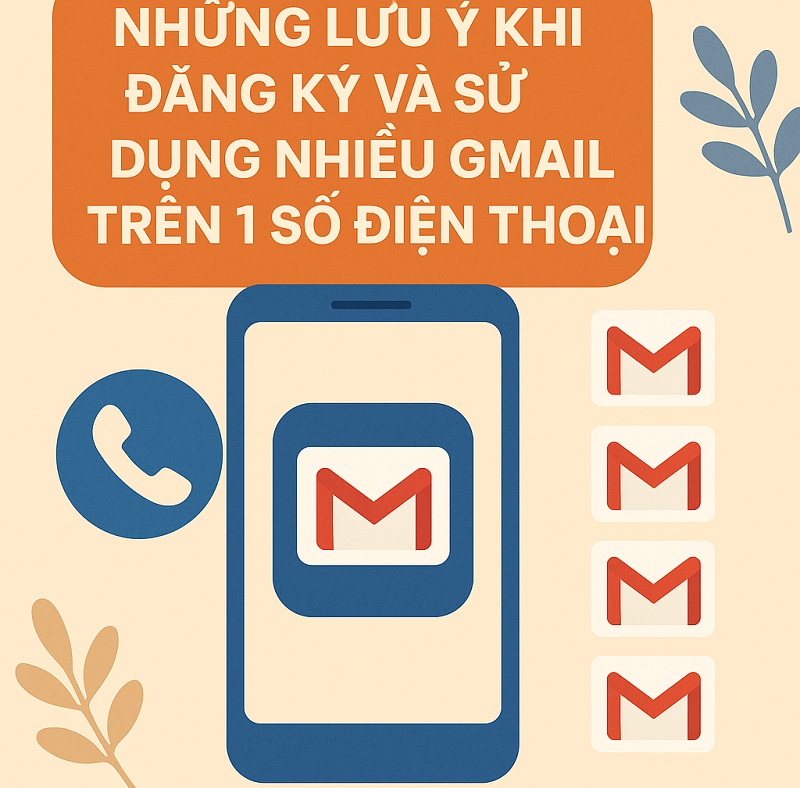 Những lưu ý khi đăng kí và sử dụng nhiều Gmail trên 1 số điện thoại