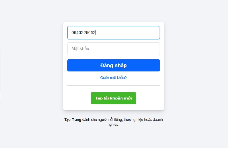 Cách lấy lại mật khẩu Facebook khi đăng ký 2 ních cùng 1 số điện thoại