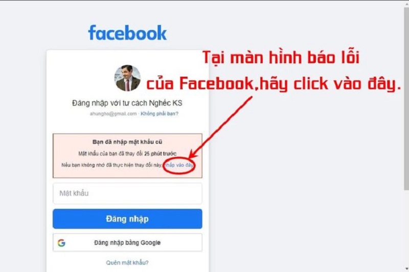 Cách lấy lại mật khẩu Facebook bằng mật khẩu cũ