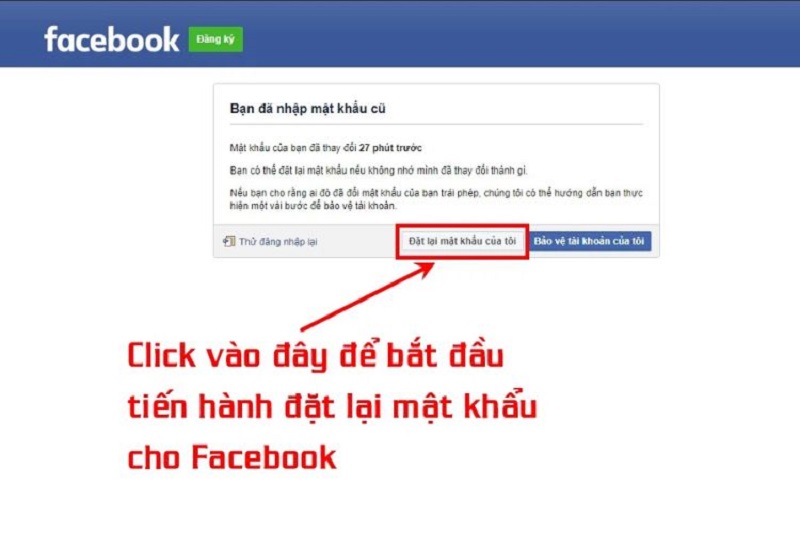 Cách lấy lại mật khẩu Facebook bằng mật khẩu cũ