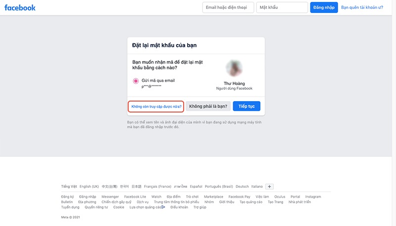 Liên hệ với trung tâm trợ giúp Facebook