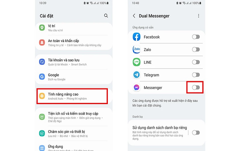 Cách dùng 2 Nick facebook cùng lúc trên SamSung