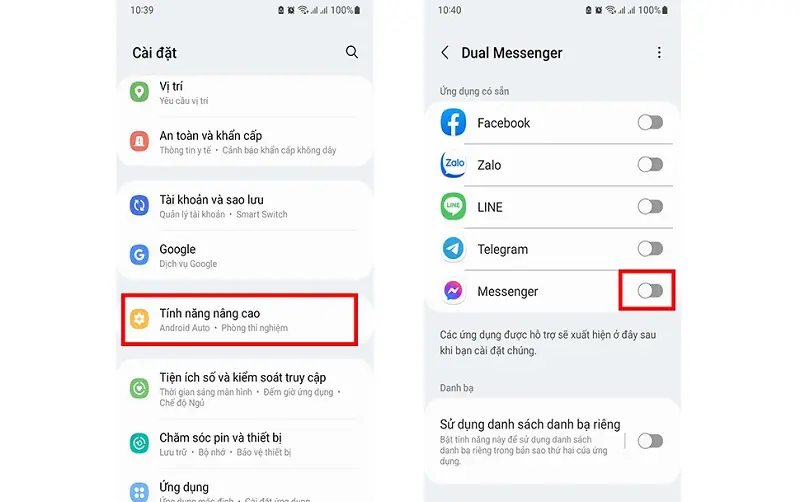 Cách dùng 2 Nick facebook cùng lúc trên SamSung