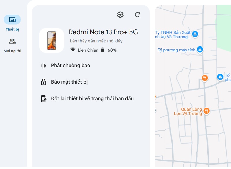 Chọn đúng thiết bị Android trong danh sách để bắt đầu tìm vị trí điện thoại.