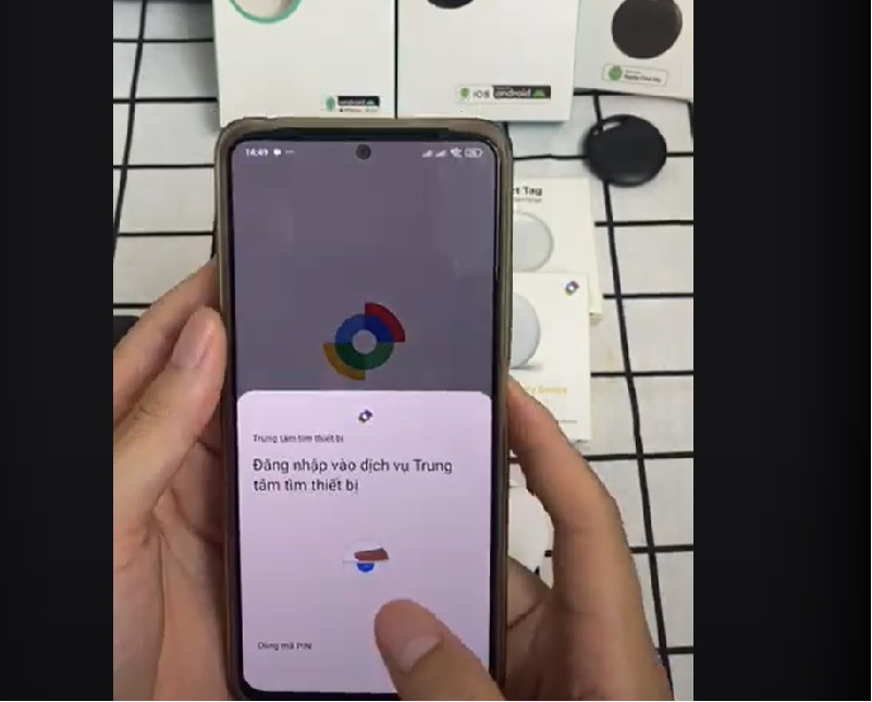 Chọn tài khoản Google và đăng nhập đúng mật khẩu để sử dụng Find My Device.