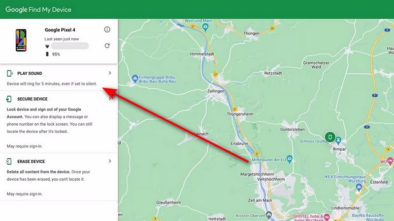 Cách tìm điện thoại bị mất qua số điện thoại trên thiết bị Androi