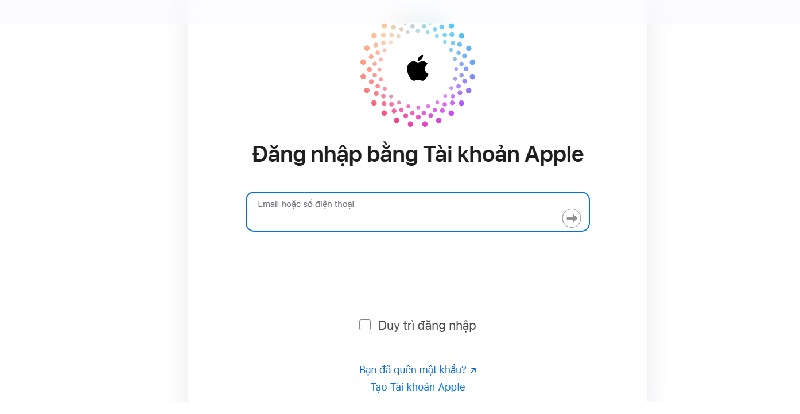 Đăng nhập iCloud bằng tài khoản đã dùng trên iPhone bị mất để định vị thiết bị