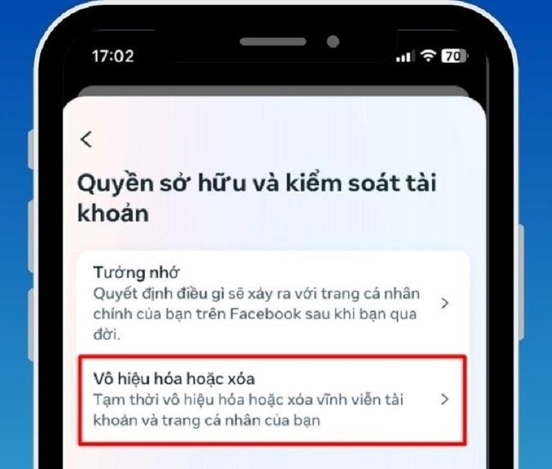 Cách xóa tài khoản Facebook khi quên mật khẩu trên điện thoại