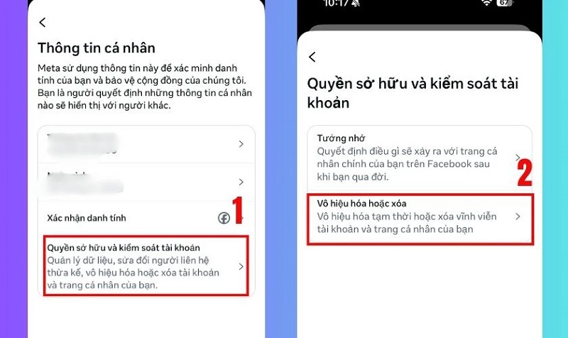 Hướng dẫn cách xóa tài khoản facebook trên điện thoại 