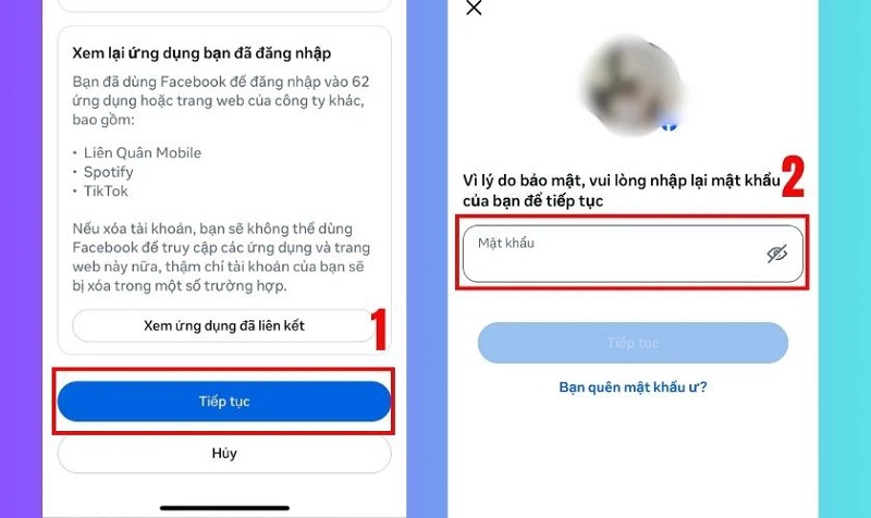 Hướng dẫn cách xóa tài khoản facebook trên điện thoại 
