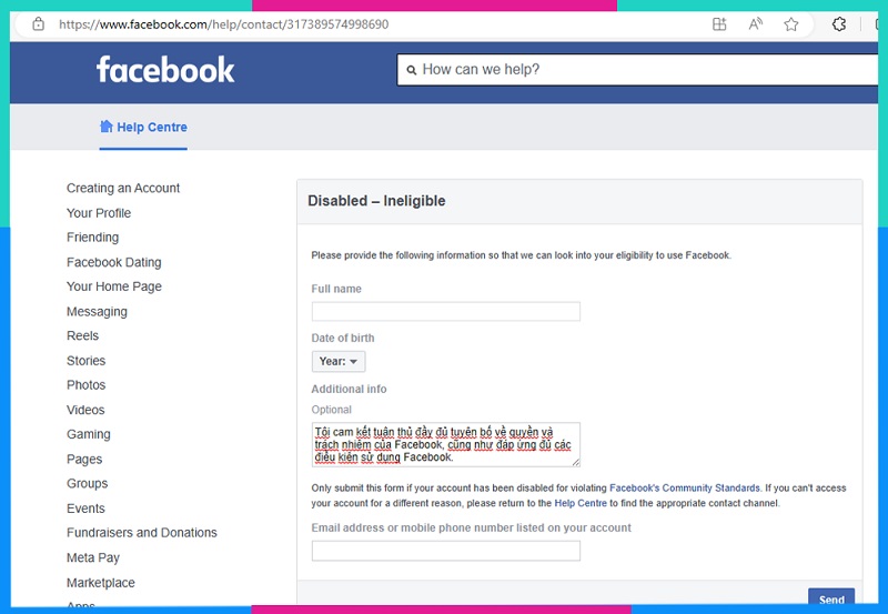 Cách khôi phục tài khoản Facebook đã bị xóa, bị vô hiệu hóa