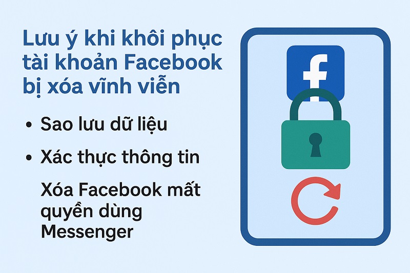 Lưu ý khi khôi phục tài khoản Facebook bị xóa vĩnh viễn