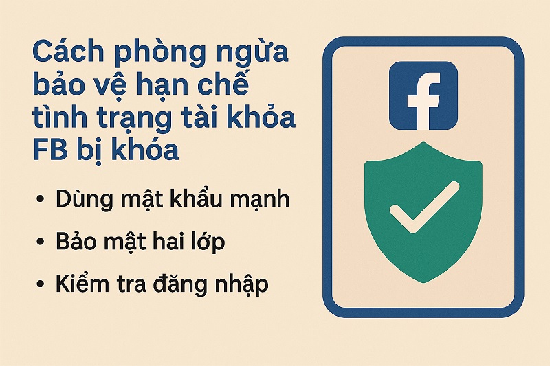 Cách phòng ngừa bảo vệ hạn chế tình trạng tài khoản FB bị khóa