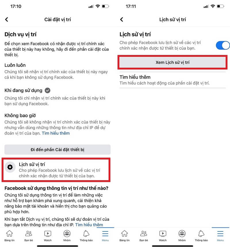 Hướng dẫn cách tìm điện thoại bị mất qua Facebook trên điện thoại