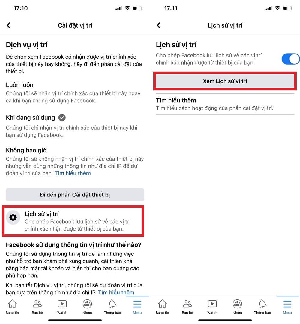 Hướng dẫn cách tìm điện thoại bị mất qua Facebook trên điện thoại