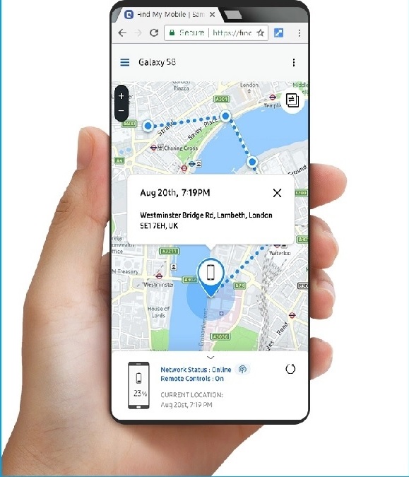 Cách tìm điện thoại Samsung bị mất tắt nguồn