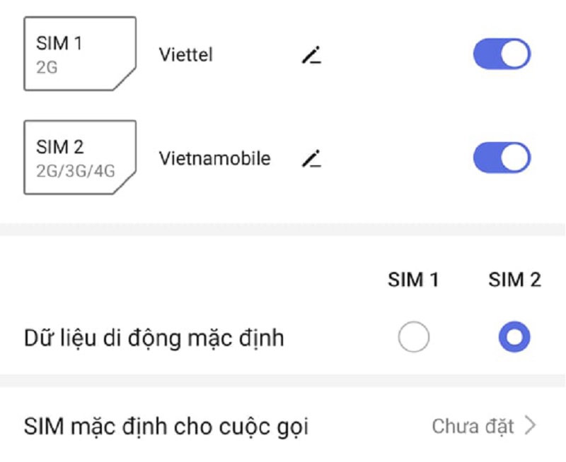 Cách bật chế độ 2 Sim trên máy Android