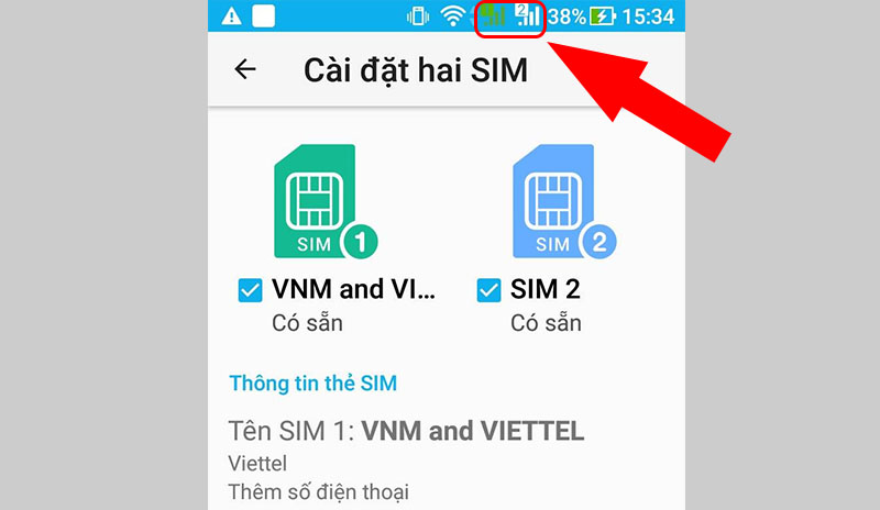 Cách bật chế độ 2 Sim trên máy Android
