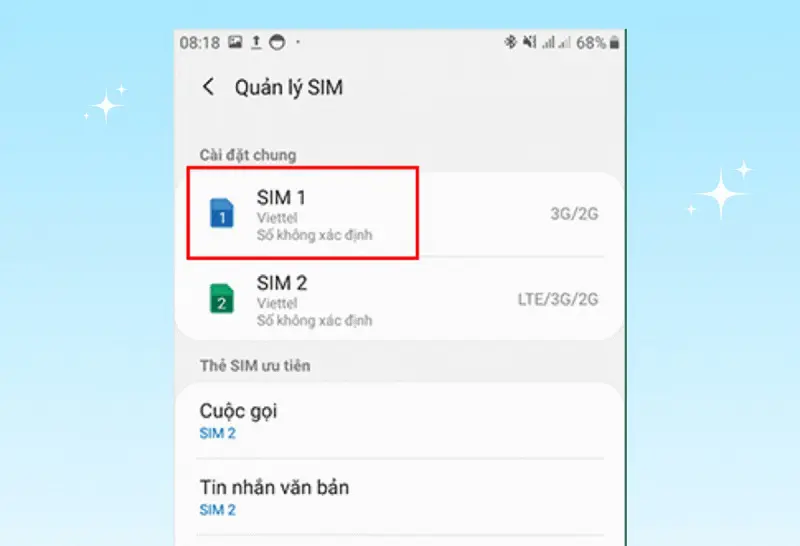 Cài đặt tin nhắn 2 SIM trên Samsung