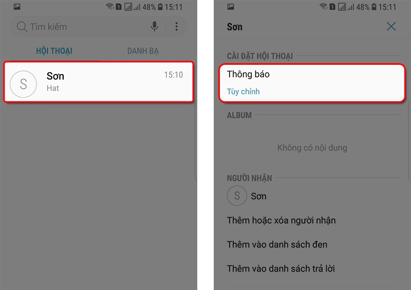 Cách thay đổi chế độ cài đặt thông báo mặc định