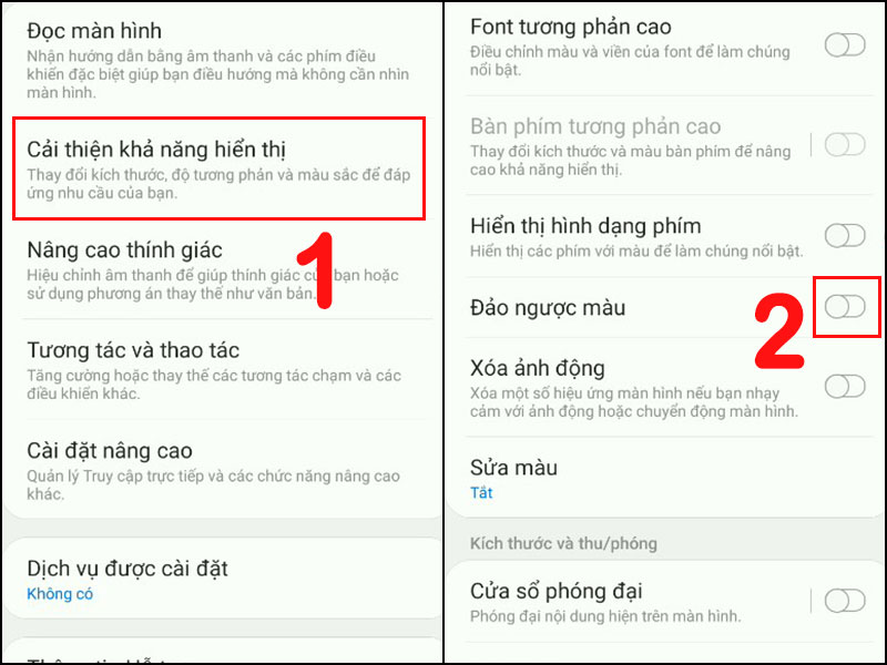 Cách khắc phục điện thoại Samsung bị mất màu