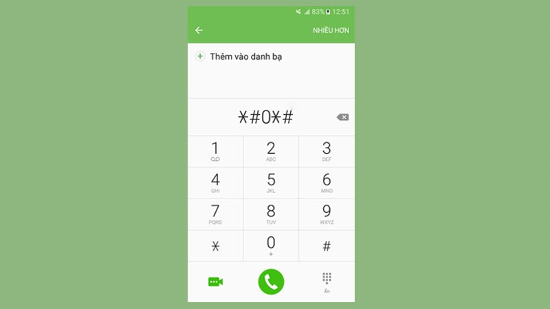 Mã test chế độ Diagnostic