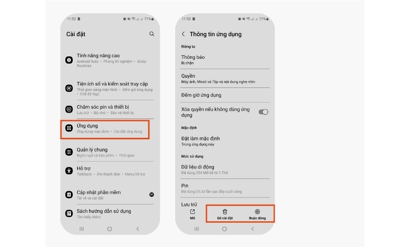 Cách giải phóng bộ nhớ điện thoại Samsung bị đầy