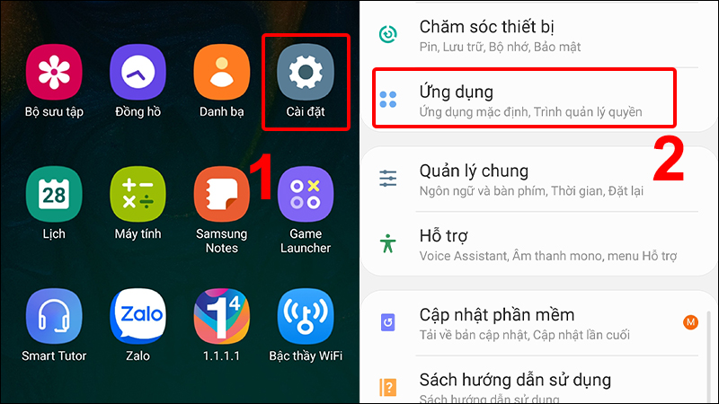 Cách đặt ứng dụng SMS mặc định Samsung