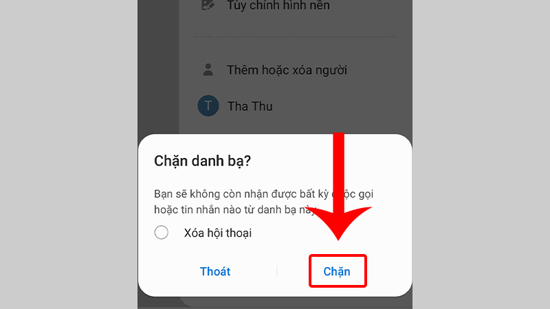 Cách chặn số liên hệ trong tin nhắn điện thoại Samsung