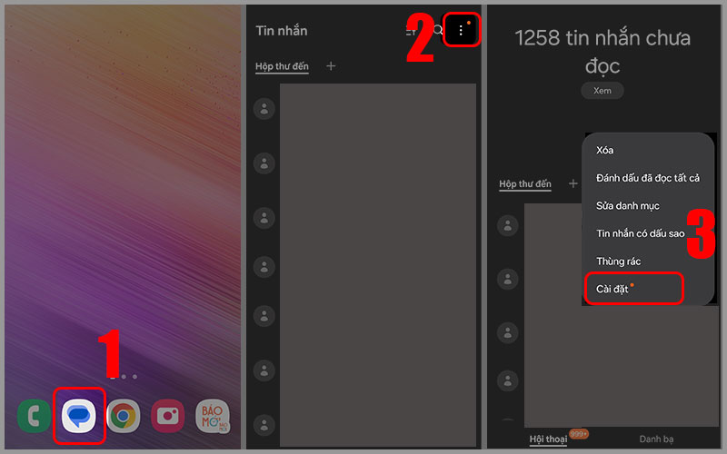 Cách cài đặt thông báo tin nhắn mặc định