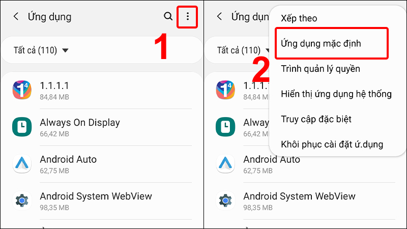 Cách đặt ứng dụng SMS mặc định Samsung