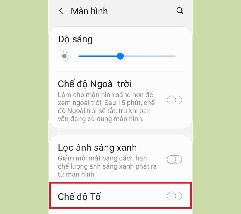 Cách cài đặt bật/tắt giao diện tối cho ứng dụng Tin nhắn
