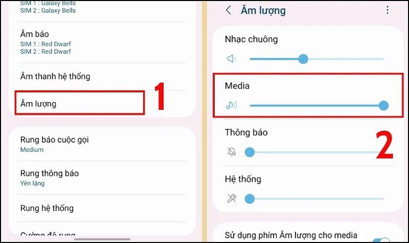 Cách khắc phục điện thoại SamSung bị mất âm thanh Media