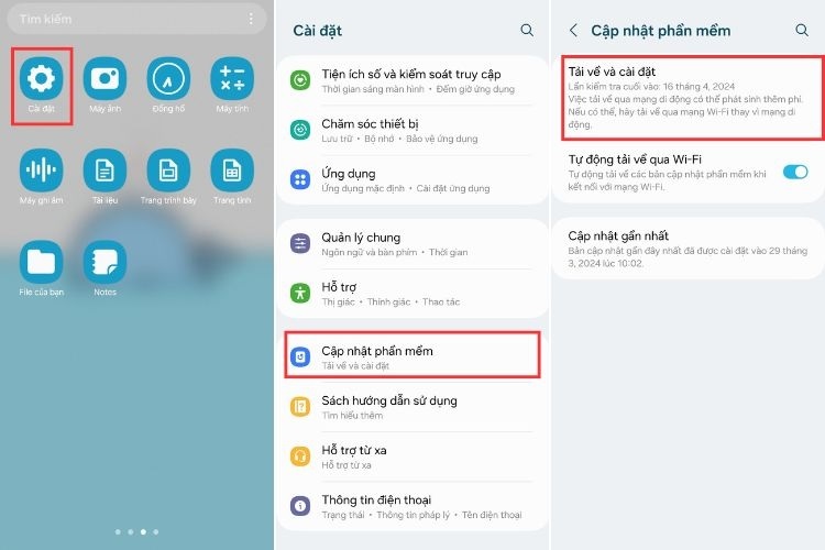 Khắc phục điện thoại Samsung bị mất sóng​ bằng cách cập nhật phần mềm mới