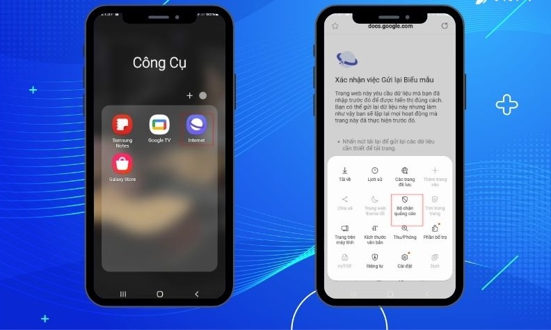 Chặn quảng cáo trên trình duyệt Samsung Internet