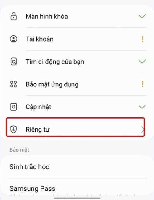 Xóa nhận dạng quảng cáo trên điện thoại samsung