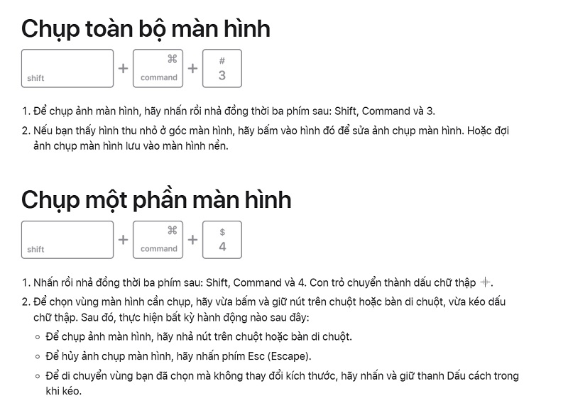 Cách chụp màn hình iMac​