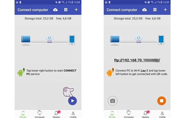 Kết nối điện thoại với máy tính qua wifi