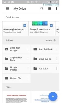Kết nối điện thoại với máy tính bằng Google Drive