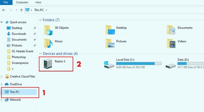 Cách kết nối điện thoại với máy tính qua dây cáp