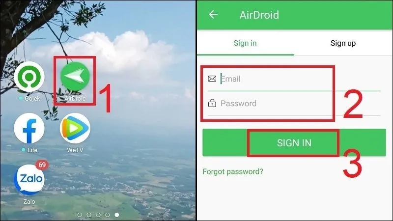 Cách kết nối máy tính với điện thoại qua ứng dụng AirDroid