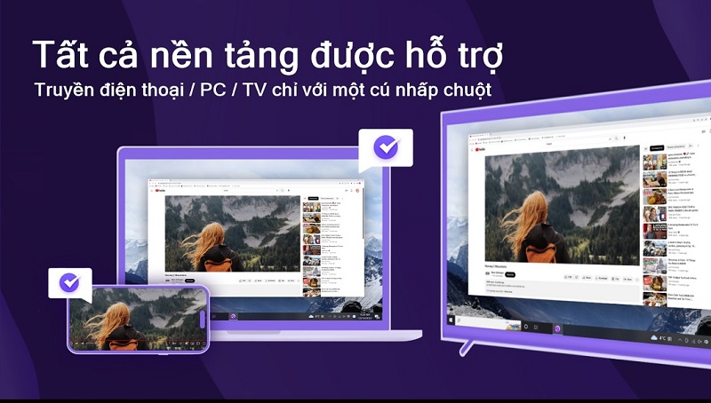 Kết nối màn hình điện thoại với máy tính bằng ứng dụng 1001TVs