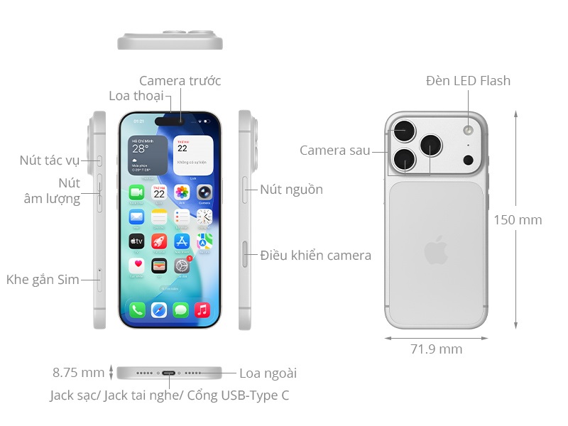Các cải tiến mới trên cấu hình iPhone 17