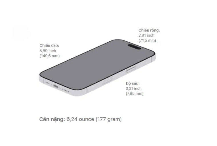 Kích thước iPhone 17