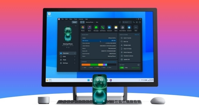 Phần mềm iMazing kết nối iPhone với máy tính