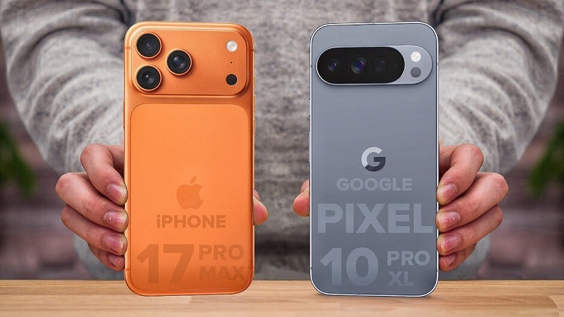 So sánh iPhone 17 Pro Max vs Google Pixel qua thiết kế